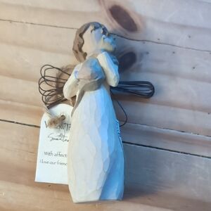 Carved Wooden Angel Figurine